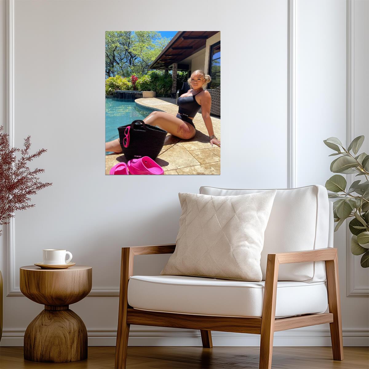 Latto Poolside Photoshoot | Hip Hop Music Poster | Sexy Celebrity Wall Art - Music Poster