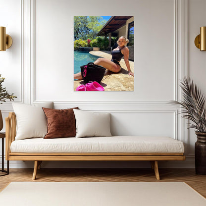 Latto Poolside Photoshoot | Hip Hop Music Poster | Sexy Celebrity Wall Art - Music Poster