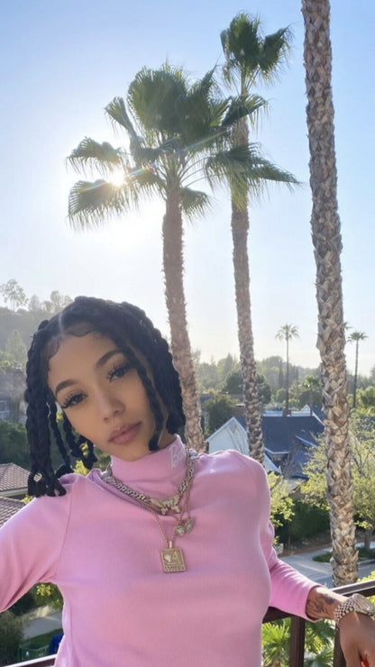 Coi Leray Pink Turtleneck Portrait | Music Poster | Hip Hop Celebrity Art - Music Poster