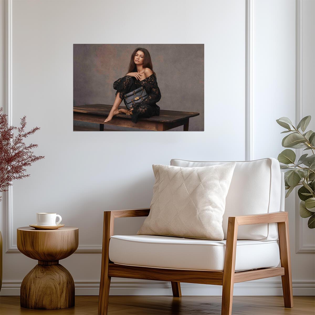 Zendaya Fashion Photoshoot | Celebrity Portrait Poster | Modern Actress Wall Art - Celebrities Poster