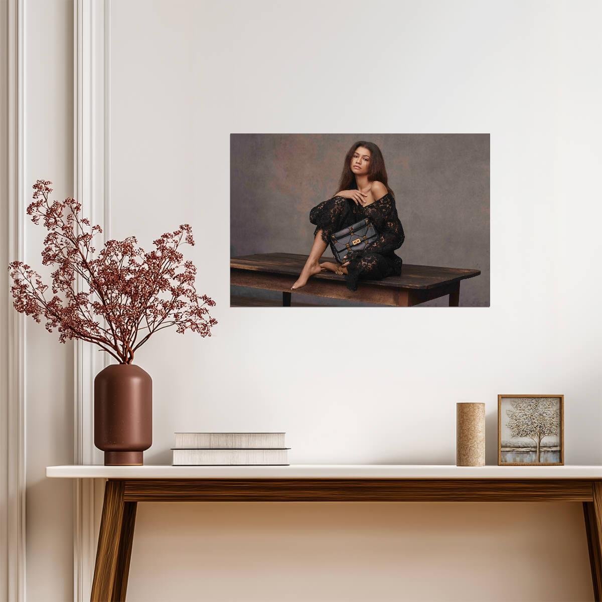 Zendaya Fashion Photoshoot | Celebrity Portrait Poster | Modern Actress Wall Art - Celebrities Poster