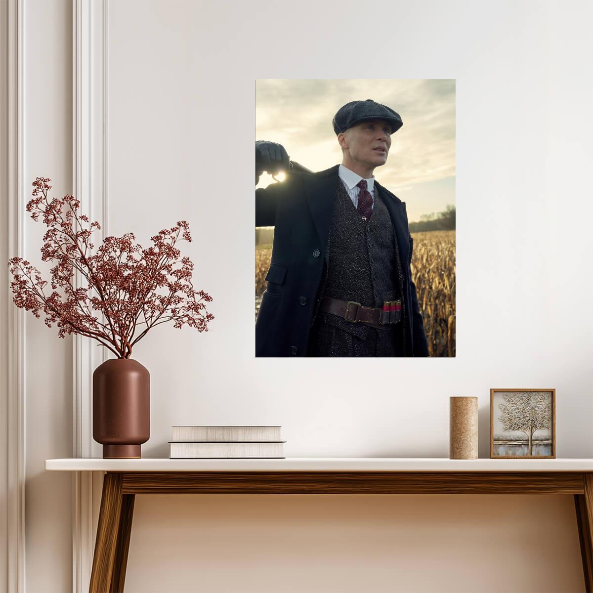 Peaky Blinders Thomas Shelby in the Fields | Cillian Murphy Poster | British Crime Drama Wall Art - Movies & TV Poster