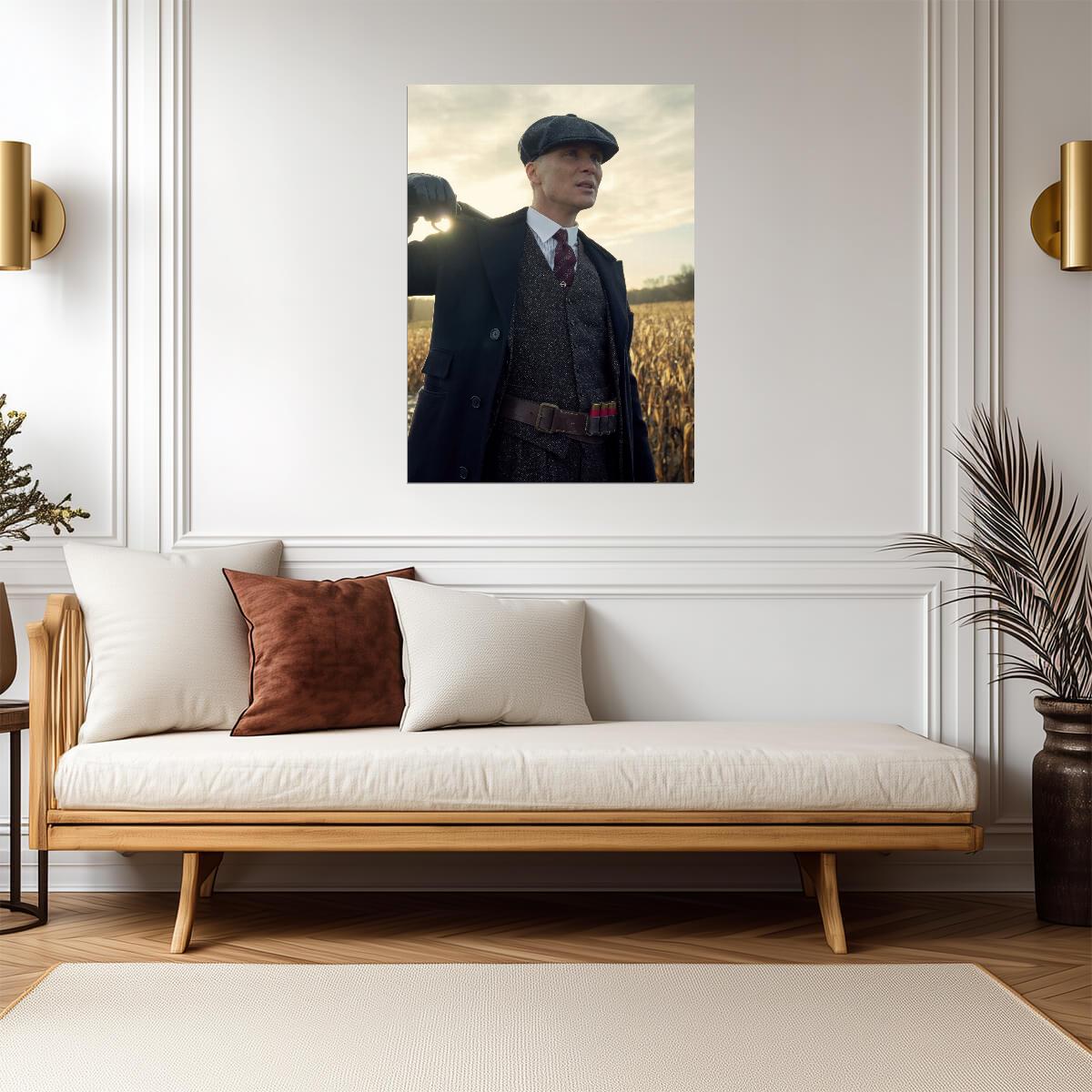 Peaky Blinders Thomas Shelby in the Fields | Cillian Murphy Poster | British Crime Drama Wall Art - Movies & TV Poster