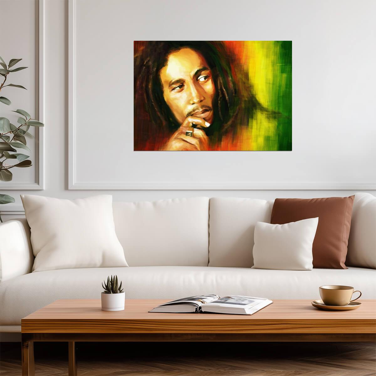 Bob Marley | Rasta Icon Print | Music Wall Poster - Music Poster