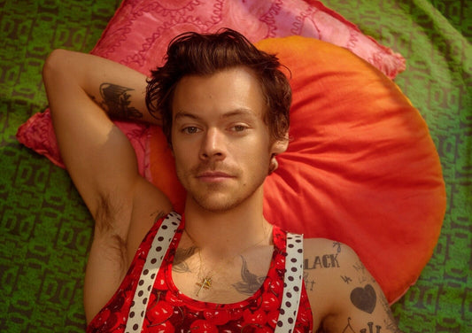 Harry Styles Photoshoot | Pop Music Poster | Vibrant Wall Art - Music Poster