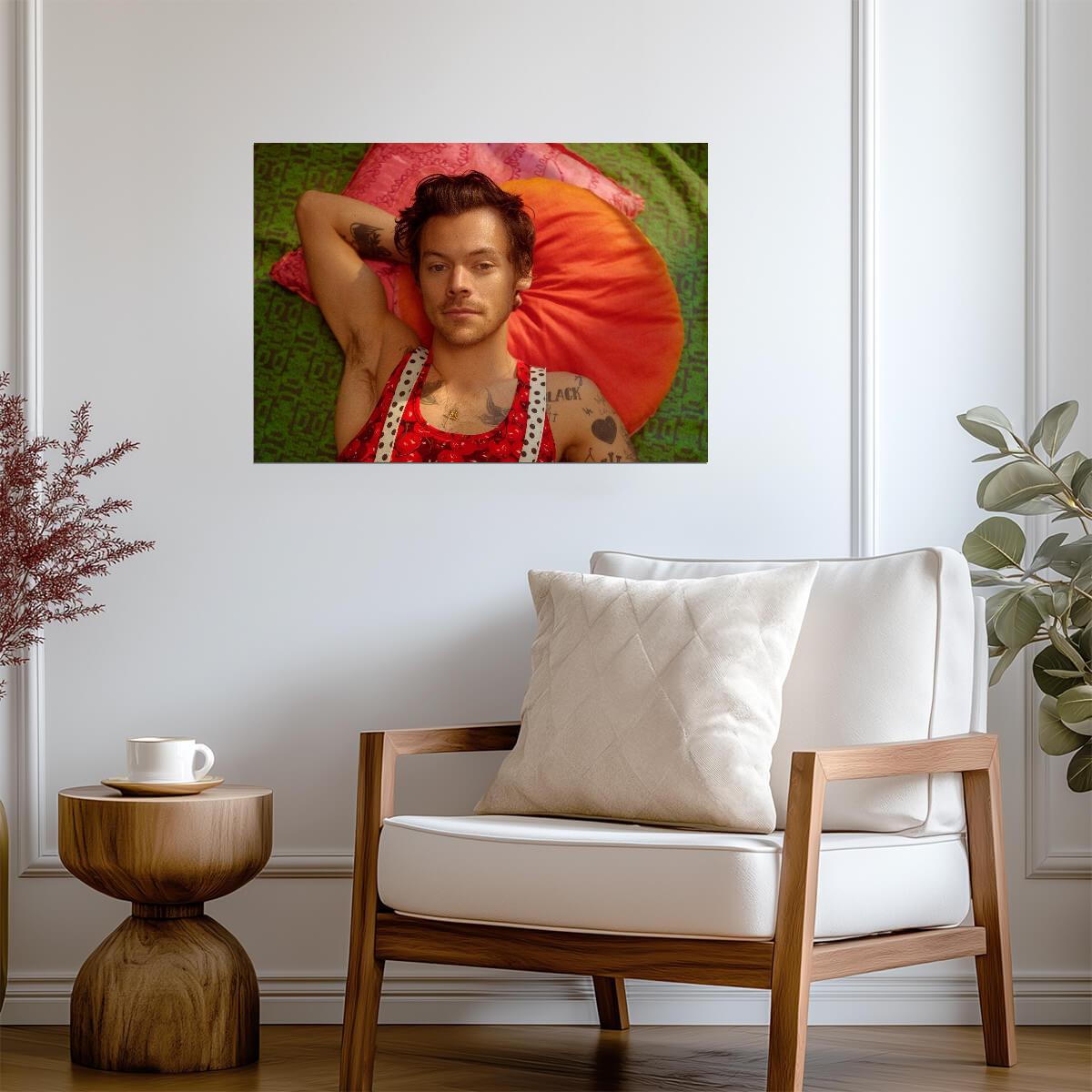 Harry Styles Photoshoot | Pop Music Poster | Vibrant Wall Art - Music Poster
