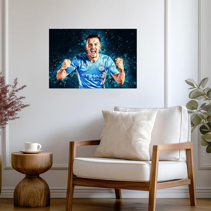 Jack Grealish Manchester City Celebration | Soccer Poster | Graphic Sports Art - Sports Poster