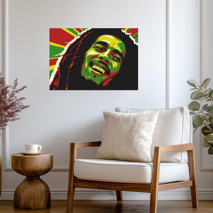 Bob Marley | Vibrant Portrait | Reggae Poster - Music Poster