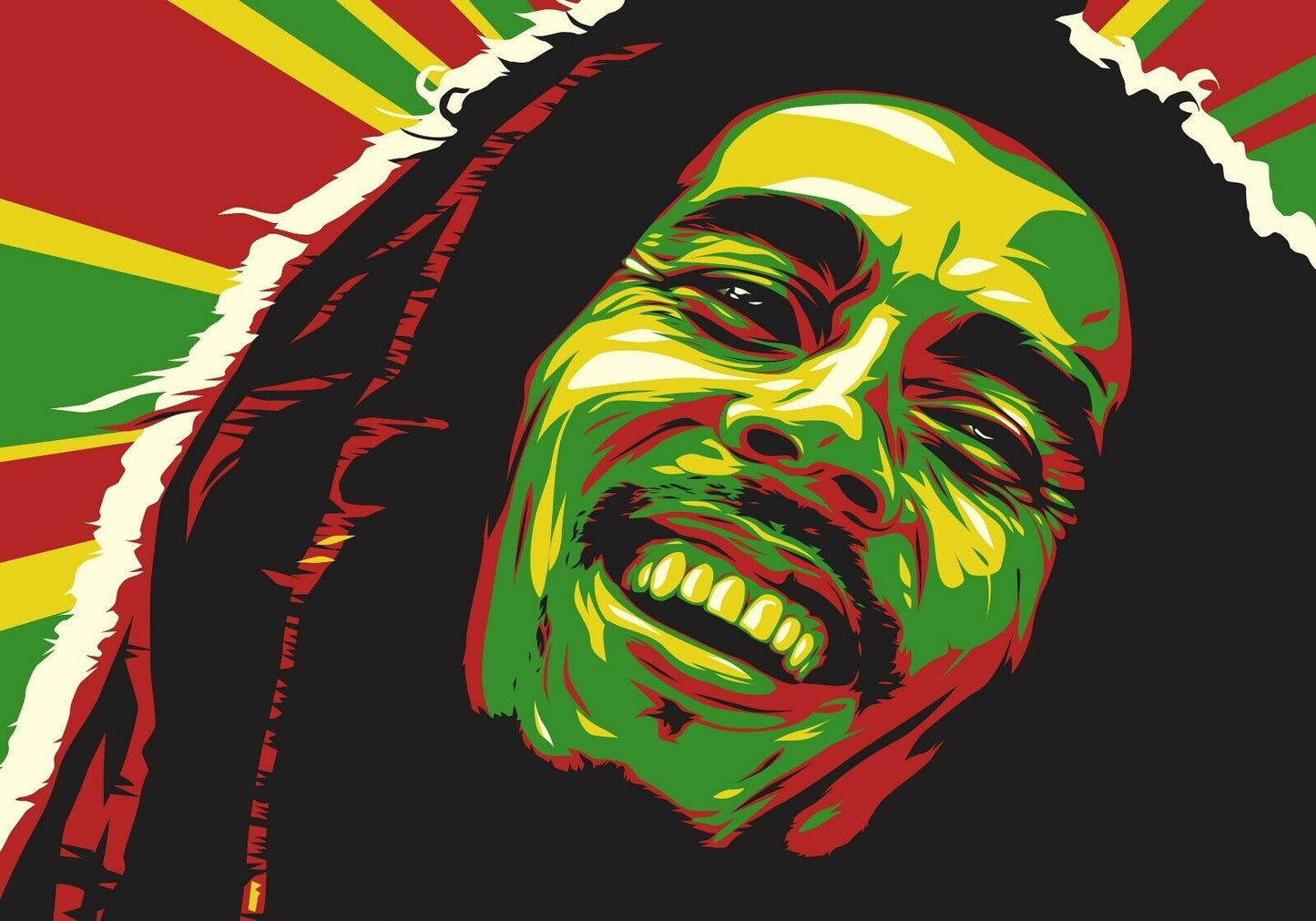 Bob Marley | Vibrant Portrait | Reggae Poster - Music Poster