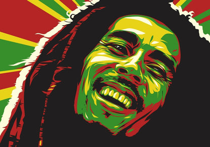 Bob Marley | Vibrant Portrait | Reggae Poster - Music Poster