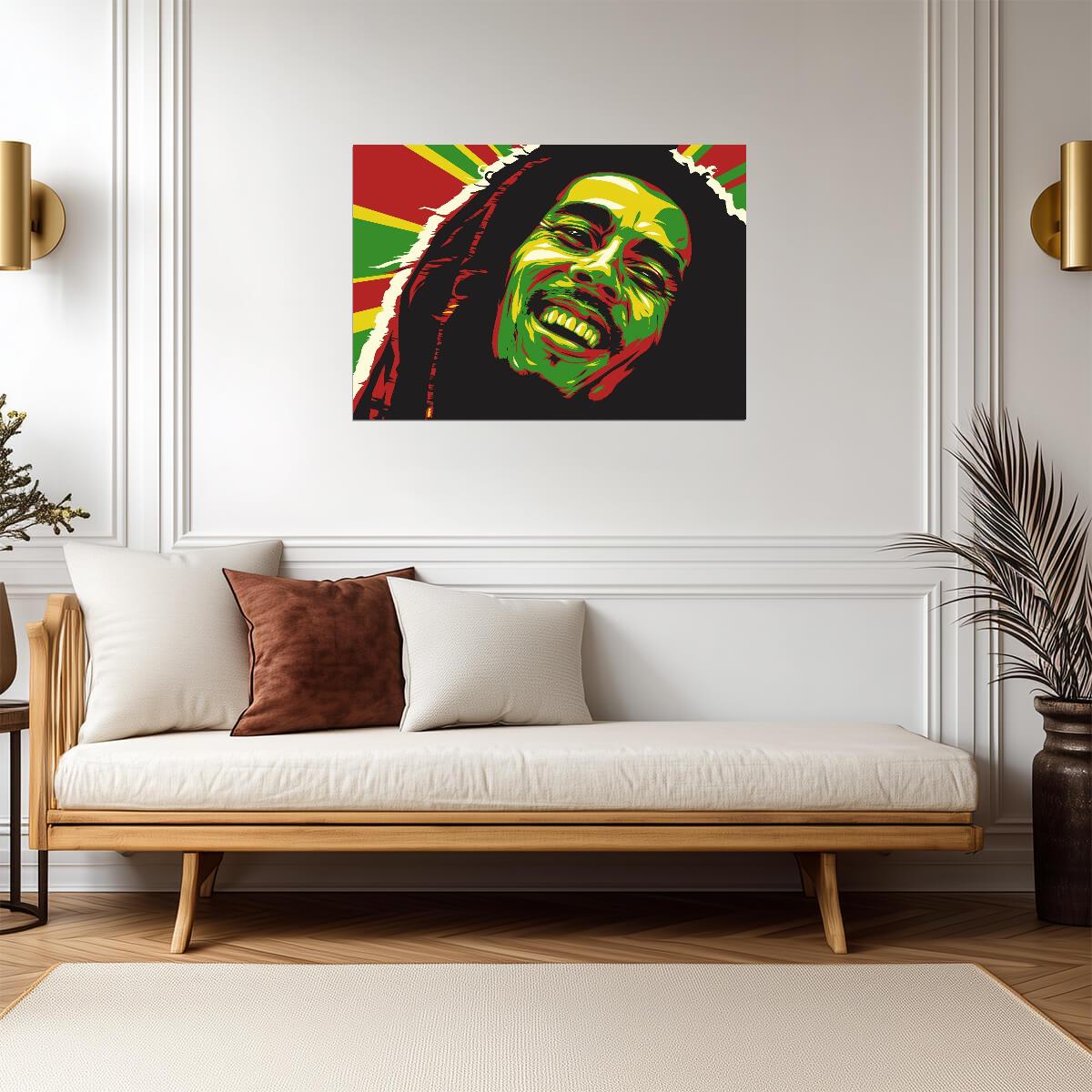 Bob Marley | Vibrant Portrait | Reggae Poster - Music Poster