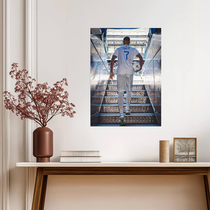 Kylian Mbappé Real Madrid Number 7 | Soccer Player Poster | Sports Legend Wall Art - Sports Poster