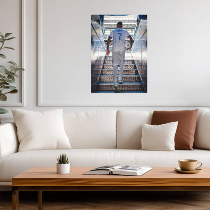Kylian Mbappé Real Madrid Number 7 | Soccer Player Poster | Sports Legend Wall Art - Sports Poster