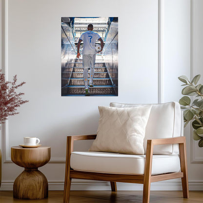 Kylian Mbappé Real Madrid Number 7 | Soccer Player Poster | Sports Legend Wall Art - Sports Poster