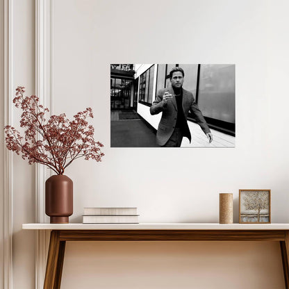 Brad Pitt | Black and White Portrait Poster | Modern Celebrity Photography - Celebrities Poster