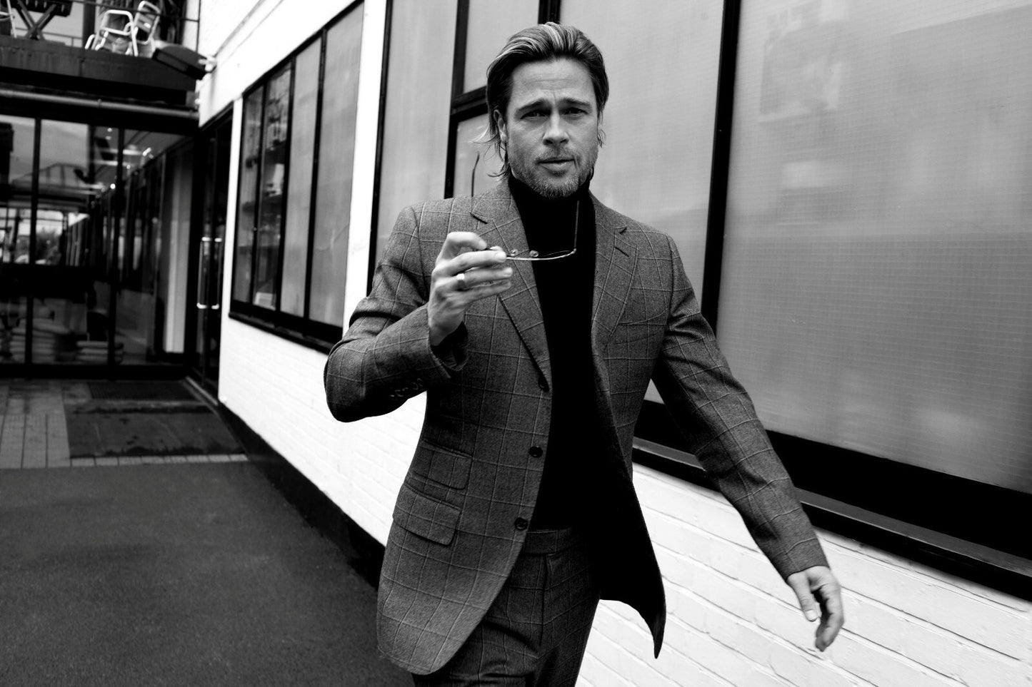 Brad Pitt | Black and White Portrait Poster | Modern Celebrity Photography - Celebrities Poster