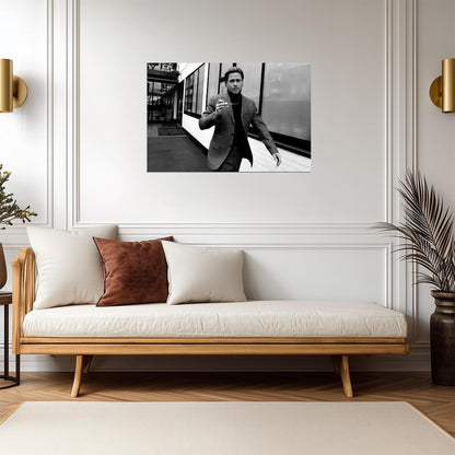 Brad Pitt | Black and White Portrait Poster | Modern Celebrity Photography - Celebrities Poster