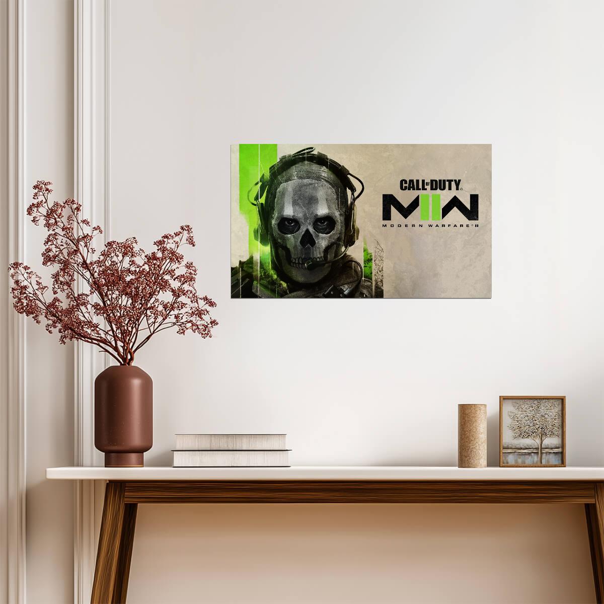 Call of Duty Modern Warfare II Ghost | Game Promo Art Poster | Gaming Decor - Video Games Poster