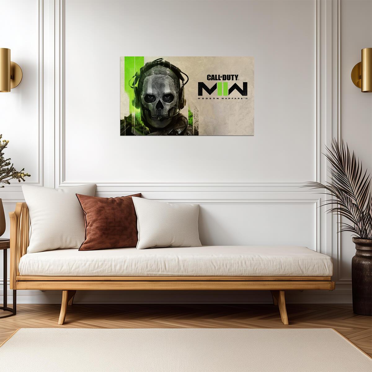 Call of Duty Modern Warfare II Ghost | Game Promo Art Poster | Gaming Decor - Video Games Poster
