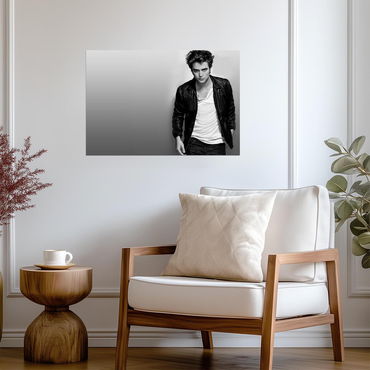 Robert Pattinson Black & White Portrait | Modern Actor Poster | Celebrity Wall Art - Celebrities Poster