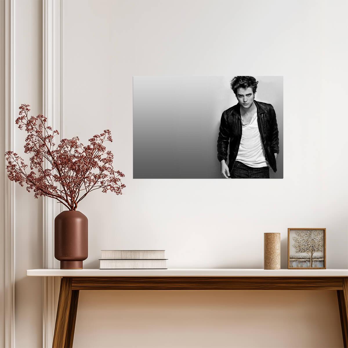 Robert Pattinson Black & White Portrait | Modern Actor Poster | Celebrity Wall Art - Celebrities Poster