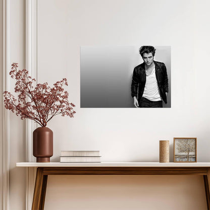 Robert Pattinson Black & White Portrait | Modern Actor Poster | Celebrity Wall Art - Celebrities Poster