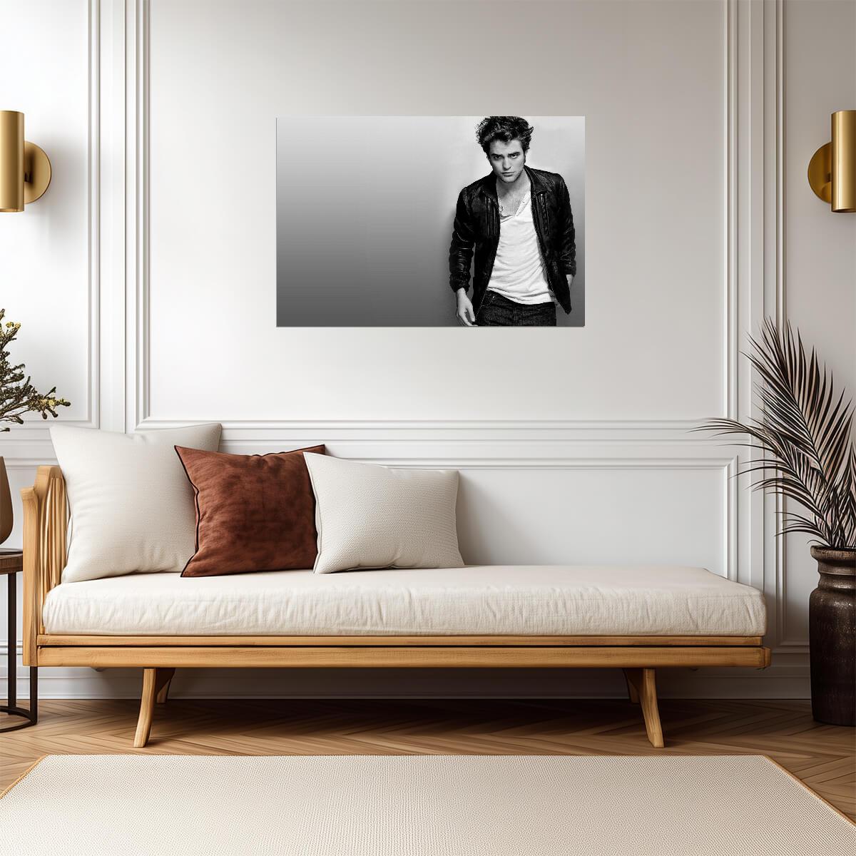 Robert Pattinson Black & White Portrait | Modern Actor Poster | Celebrity Wall Art - Celebrities Poster