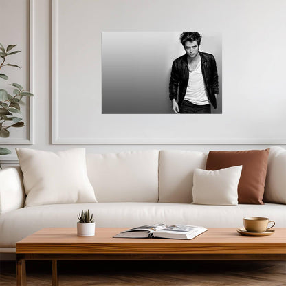Robert Pattinson Black & White Portrait | Modern Actor Poster | Celebrity Wall Art - Celebrities Poster