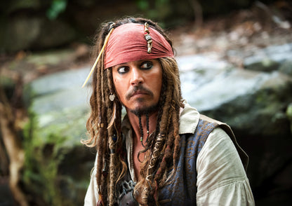 Captain Jack Sparrow in Pirates of the Caribbean | Johnny Depp Movie Poster | Adventure Film Art - Movies & TV Poster