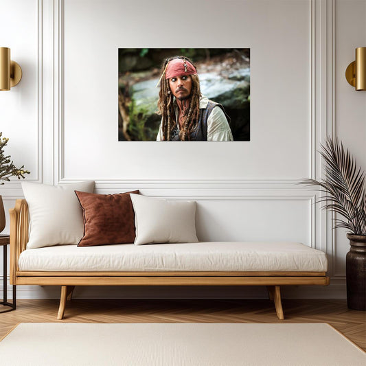 Captain Jack Sparrow in Pirates of the Caribbean | Johnny Depp Movie Poster | Adventure Film Art - Movies & TV Poster