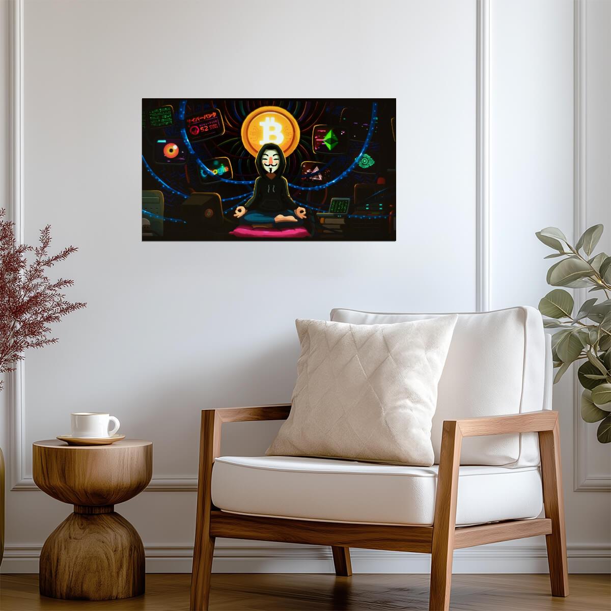 Bitcoin Cryptocurrency | Digital Coin Poster | Financial Wall Art - Graphic & Art Poster
