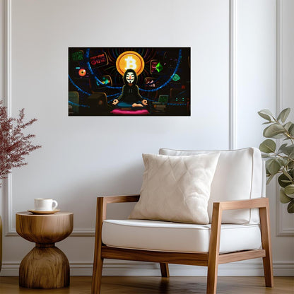 Bitcoin Cryptocurrency | Digital Coin Poster | Financial Wall Art - Graphic & Art Poster