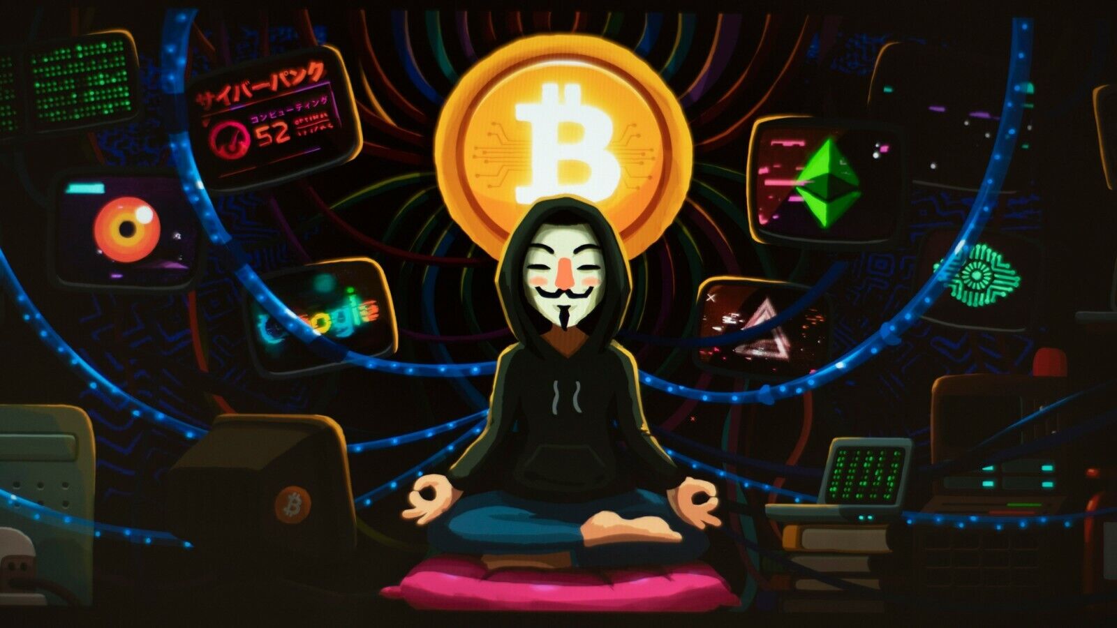 Bitcoin Cryptocurrency | Digital Coin Poster | Financial Wall Art - Graphic & Art Poster