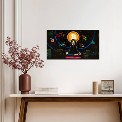 Bitcoin Cryptocurrency | Digital Coin Poster | Financial Wall Art - Graphic & Art Poster