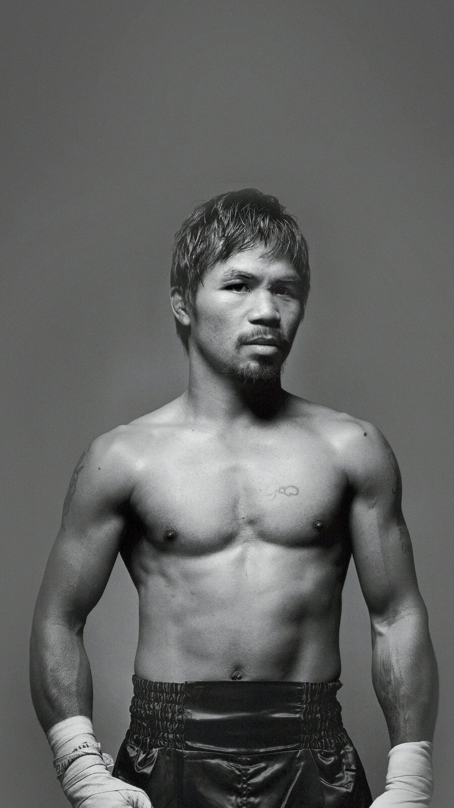 Manny Pacquiao Black and White | Boxing Portrait Poster | Combat Sports Legend - Sports Poster