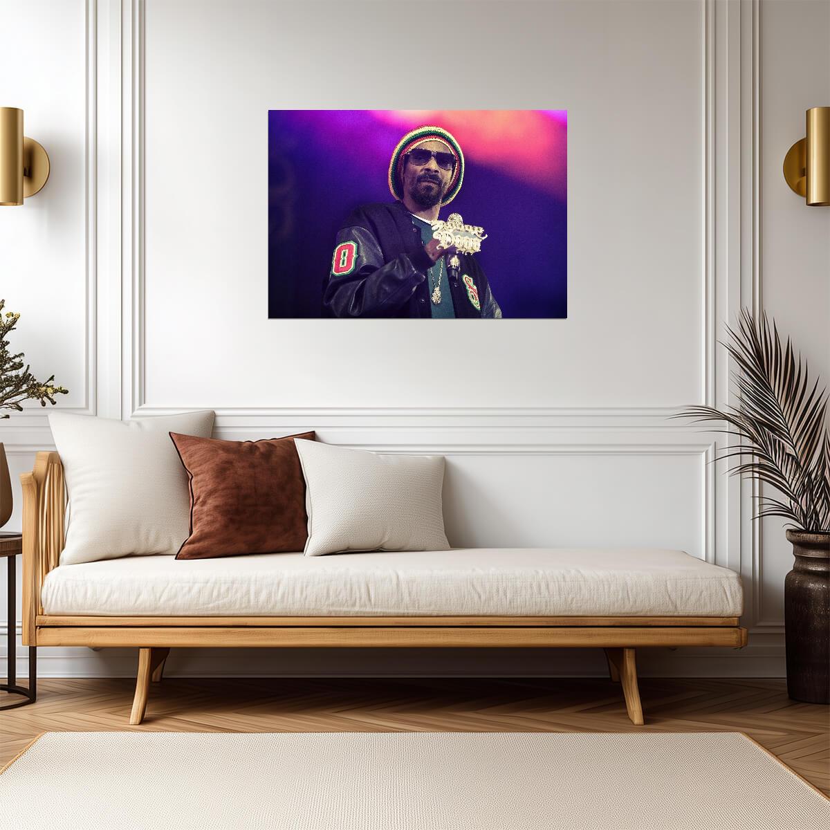 Snoop Dogg as Snoop Lion | Live Concert Photography | Rap Legend Poster - Music Poster