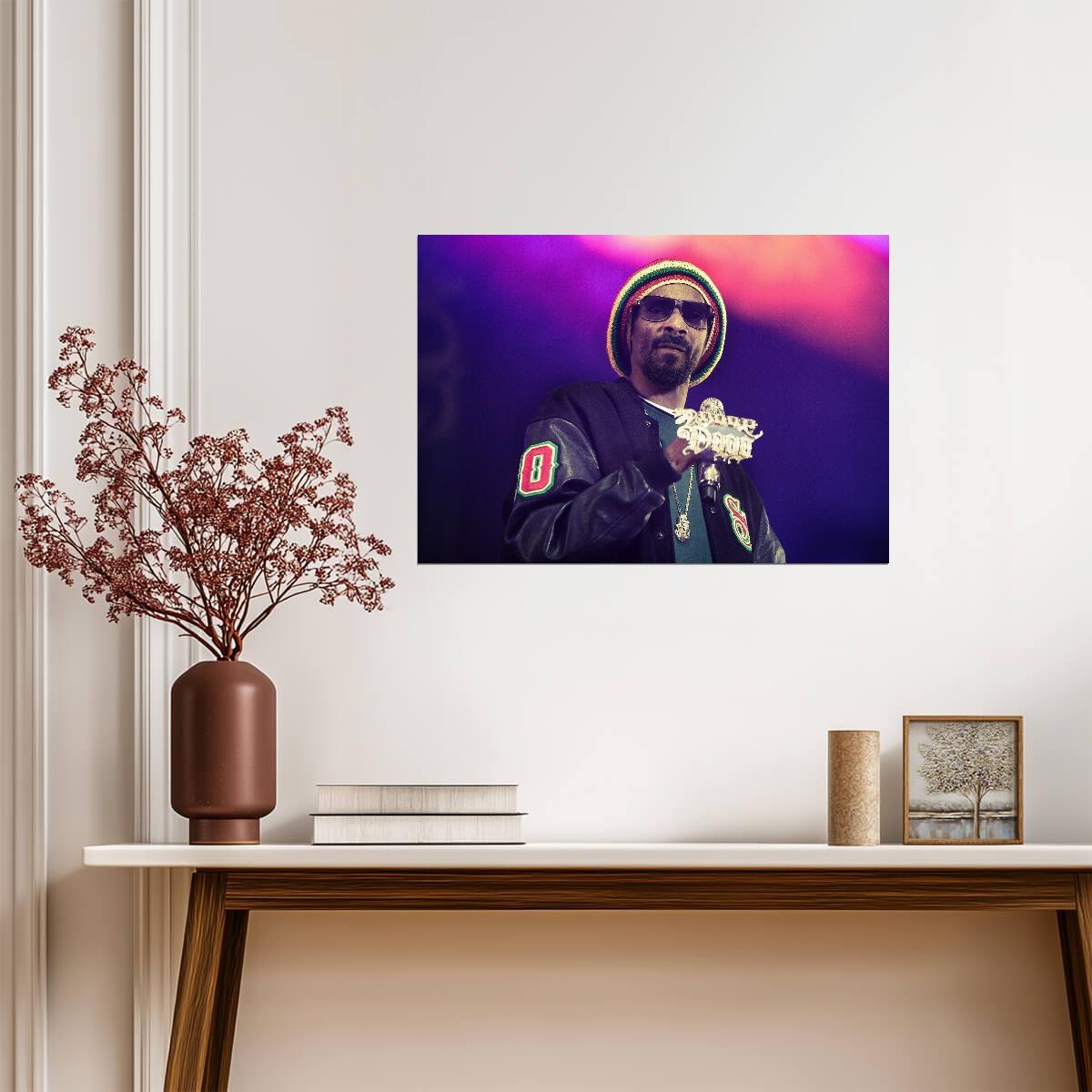 Snoop Dogg as Snoop Lion | Live Concert Photography | Rap Legend Poster - Music Poster