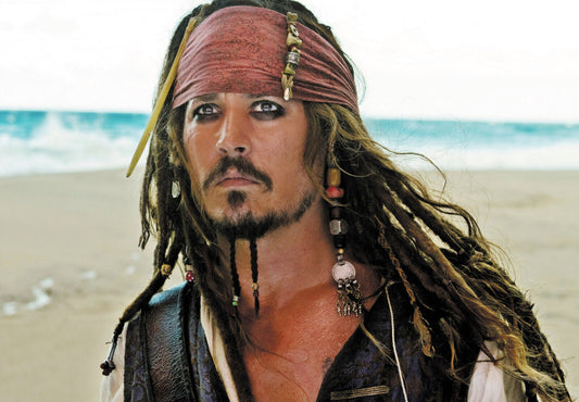 Pirates of the Caribbean Jack Sparrow Portrait | Johnny Depp Movie Poster | Pirate Adventure Film Art - Movies & TV Poster