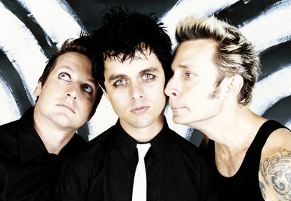 Green Day Black and White Band Photo | Punk Rock Music Poster | 2000s Rock Band Wall Art - Music Poster