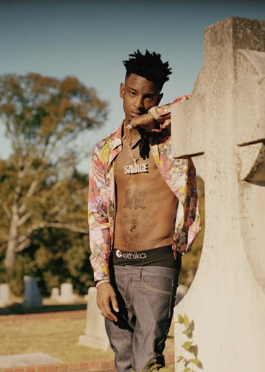 21 Savage Outdoor Portrait | Hip Hop Star Poster | US Rapper Wall Art - Music Poster