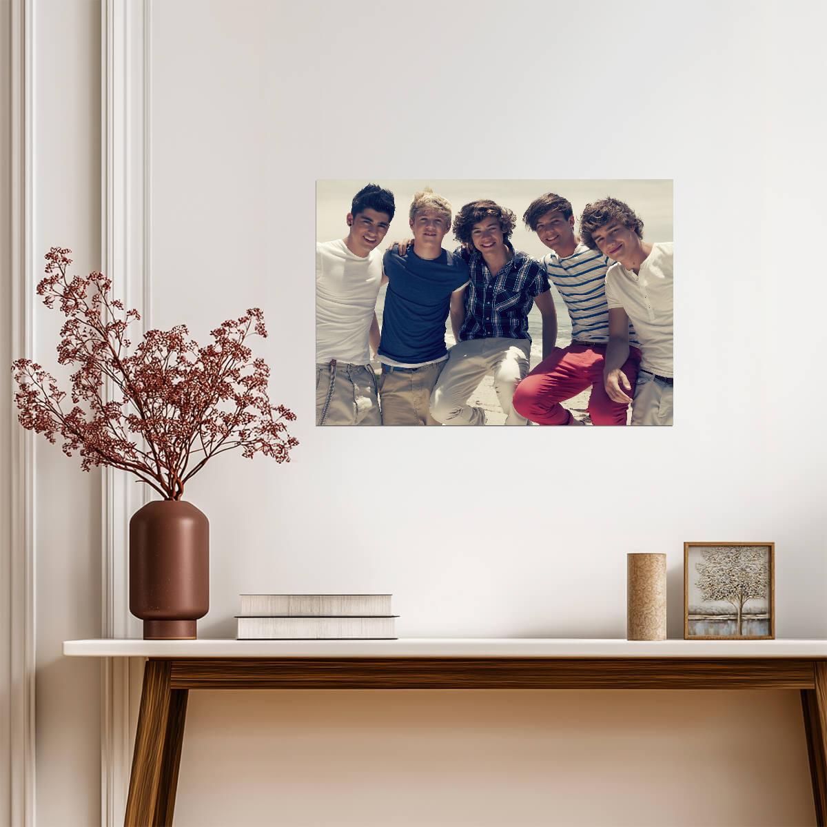 One Direction on the Beach | Early Years Group Photo | Pop Music Poster - Music Poster