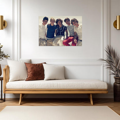 One Direction on the Beach | Early Years Group Photo | Pop Music Poster - Music Poster