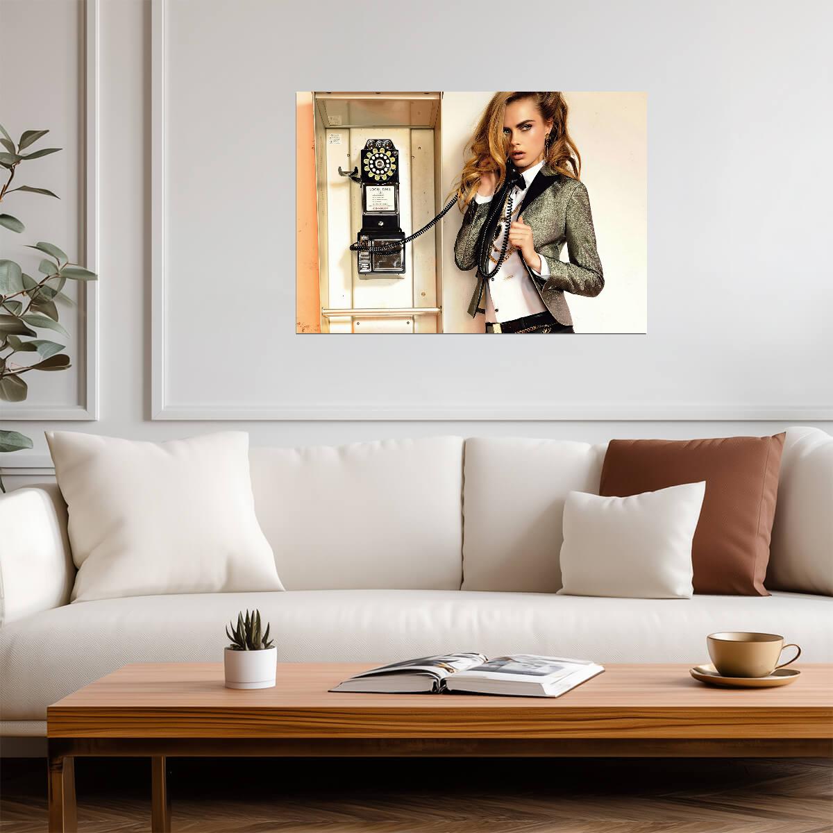 Cara Delevingne | Model Portrait | Wall Decor Poster - Celebrities Poster