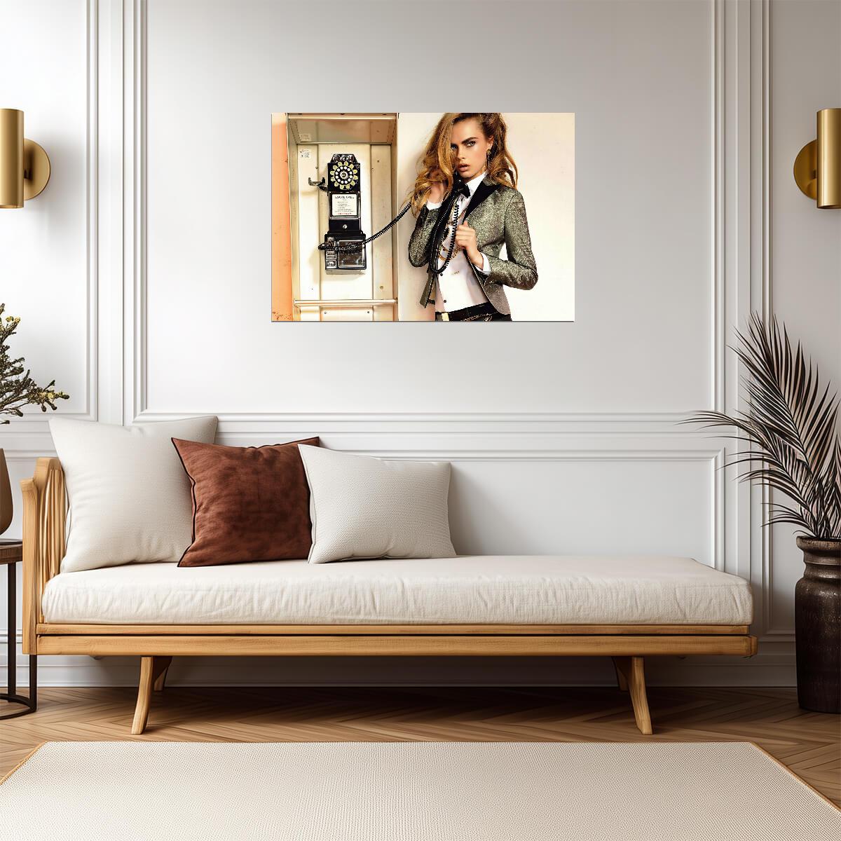 Cara Delevingne | Model Portrait | Wall Decor Poster - Celebrities Poster