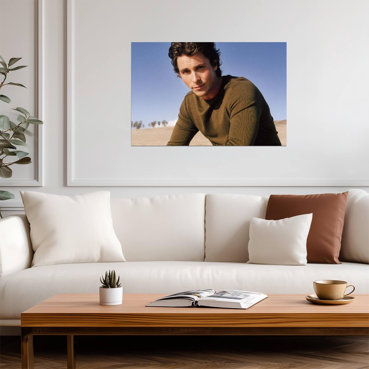 Christian Bale Vintage Photoshoot | Celebrity Portrait Poster | Actor Wall Art - Celebrities Poster
