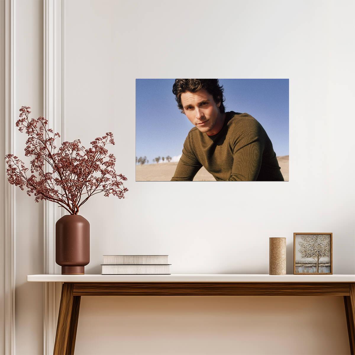 Christian Bale Vintage Photoshoot | Celebrity Portrait Poster | Actor Wall Art - Celebrities Poster