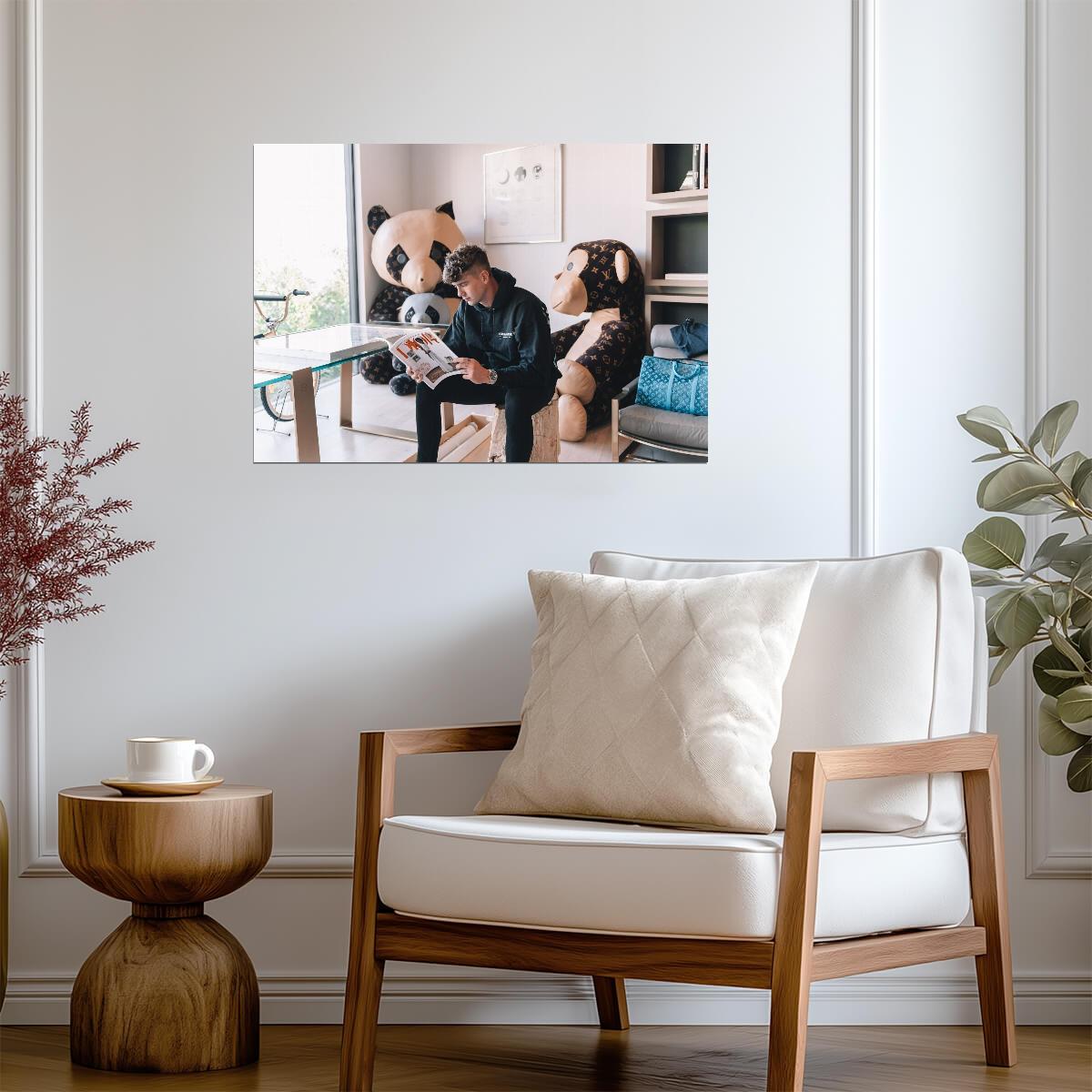 Harry Jowsey | Neutral Tone Art | Modern Poster - Celebrities Poster