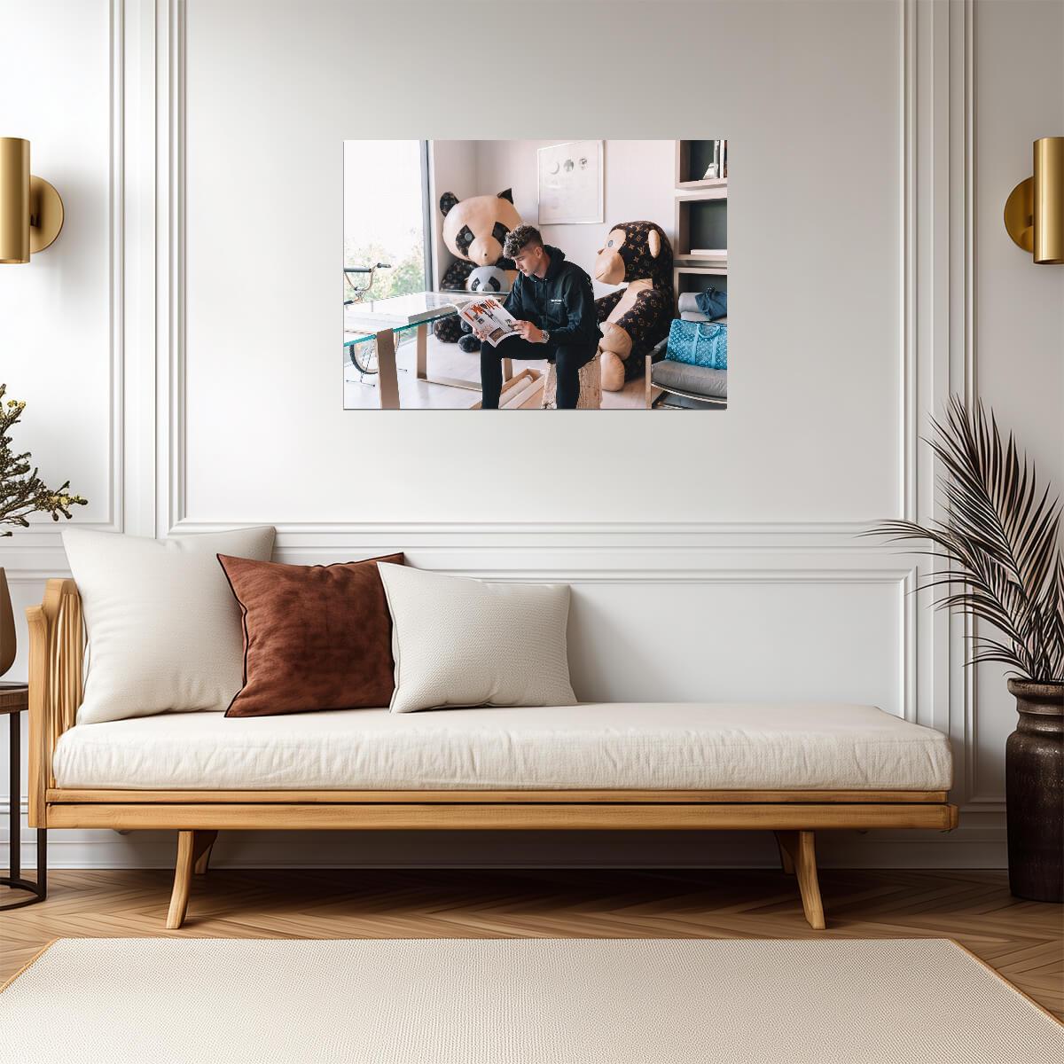 Harry Jowsey | Neutral Tone Art | Modern Poster - Celebrities Poster