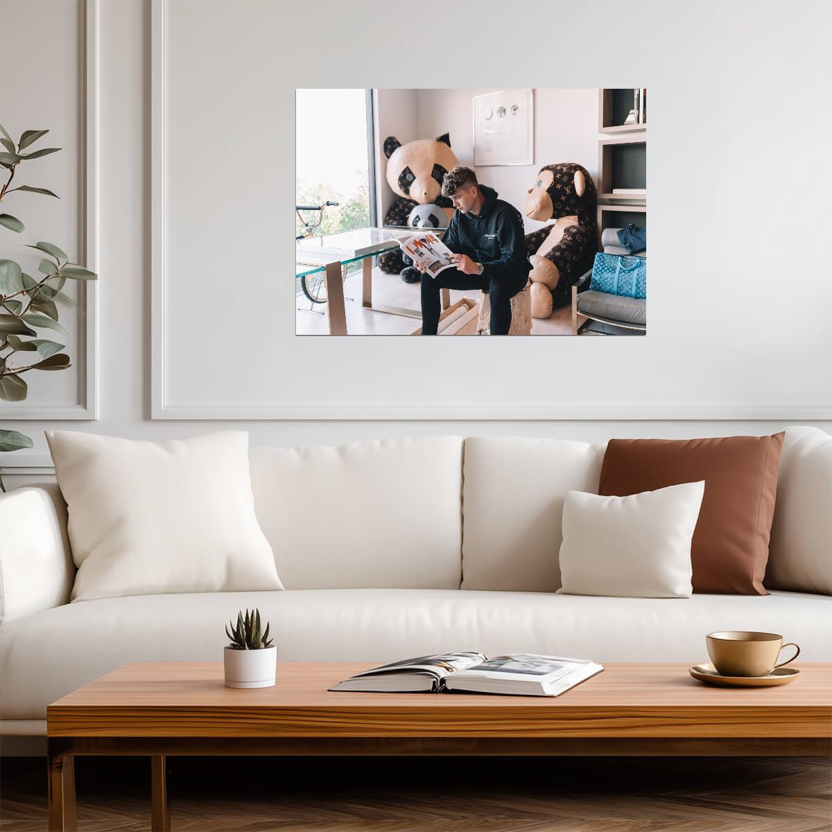 Harry Jowsey | Neutral Tone Art | Modern Poster - Celebrities Poster