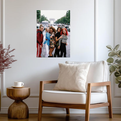 Spice Girls in Paris | Vintage 90s Pop Group Poster | Music Photography Print - Music Poster